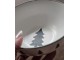Bílá keramická miska s motivem stromků - Ø 16*7 cm / 500 ml Clayre & Eef