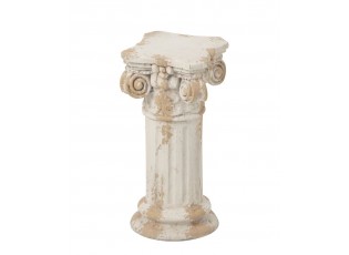 Béžový antik dekorační sloup pod květiny Antiqou French - 19*19*40 cm