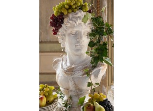 Béžový antik květináč busta Apollo Antiqou French - 49*31*78 cm