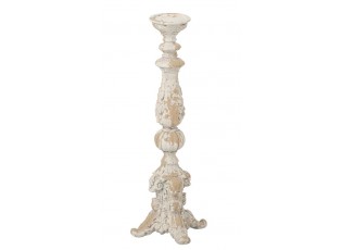 Béžový antik svícen Antiqou French - 16*16*55 cm