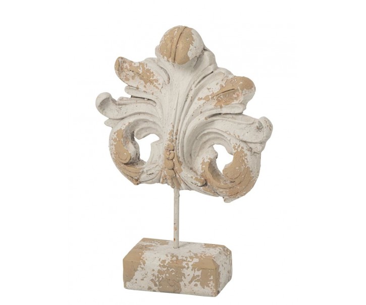 Béžová antik dekorace Fleur-De-Lis Antiqou French - 36*11*52 cm J-Line by Jolipa