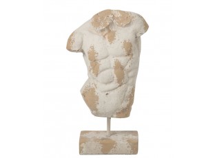 Béžová antik dekorace pánské torzo Antiqou French - 36*18*67 cm