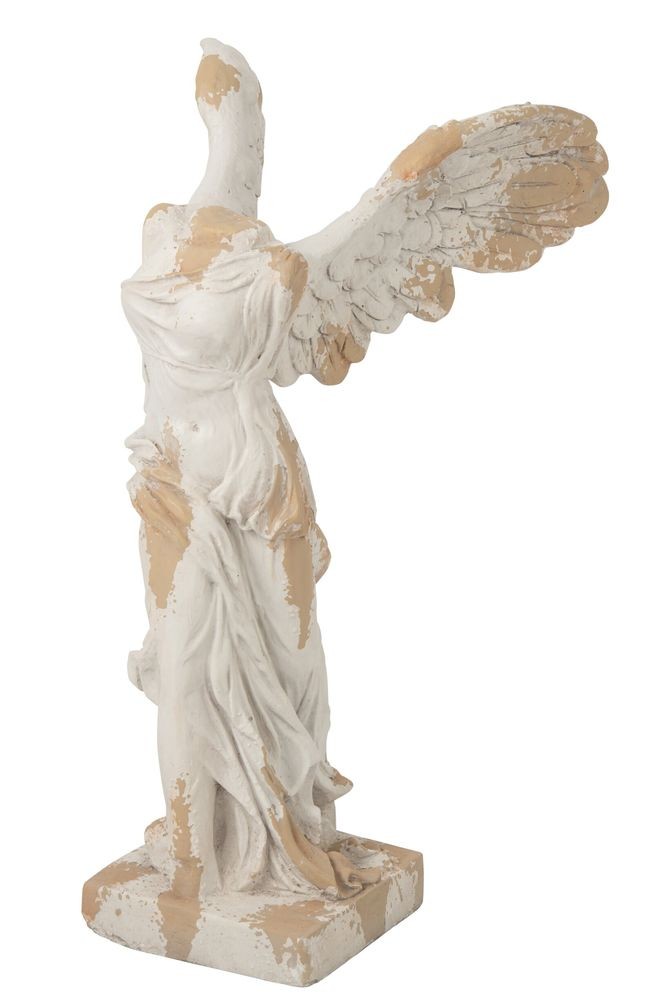 Béžová antik dekorace Angel torso Antiqou French - 53*42*88 cm