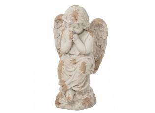 Béžová antik dekorace socha Anděl Antiqou French - 32*23*56 cm