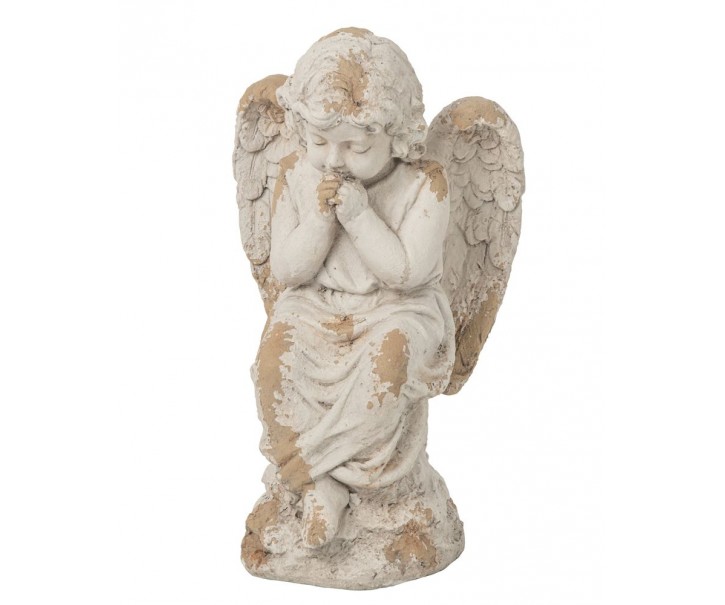 Béžová antik dekorace socha Anděl Antiqou French - 32*23*56 cm J-Line by Jolipa