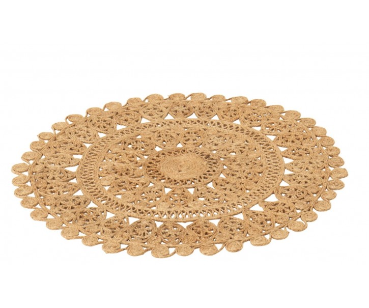 Přírodní kulatý jutový koberec Oriental Mandal - Ø 80 cm J-Line by Jolipa