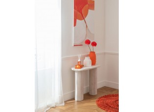 Oranžový kulatý jutový koberec Oriental Mandal - Ø 80 cm