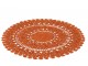 Oranžový kulatý jutový koberec Oriental Mandal - Ø 120 cm J-Line by Jolipa