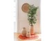 Oranžový kulatý jutový koberec Oriental Mandal - Ø 120 cm J-Line by Jolipa
