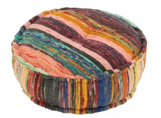 Barevný kulatý bavlněný puf Chindo - Ø 55*20 cm