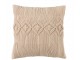 Béžový polštář s drhaným vzorem Macramé Cosy - 45*12*45 cm J-Line by Jolipa