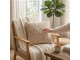 Béžový polštář s drhaným vzorem Macramé Cosy - 45*12*45 cm J-Line by Jolipa