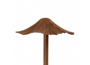 Rustikální rezavý kovový zápich houba - Ø 10*41 cm