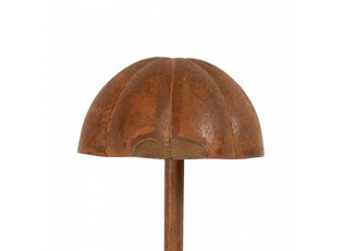 Rustikální rezavý kovový zápich houba S - Ø 8*31 cm