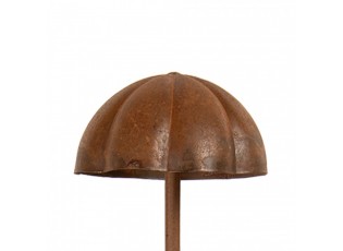 Rustikální rezavý kovový zápich houba M - Ø 11*40 cm