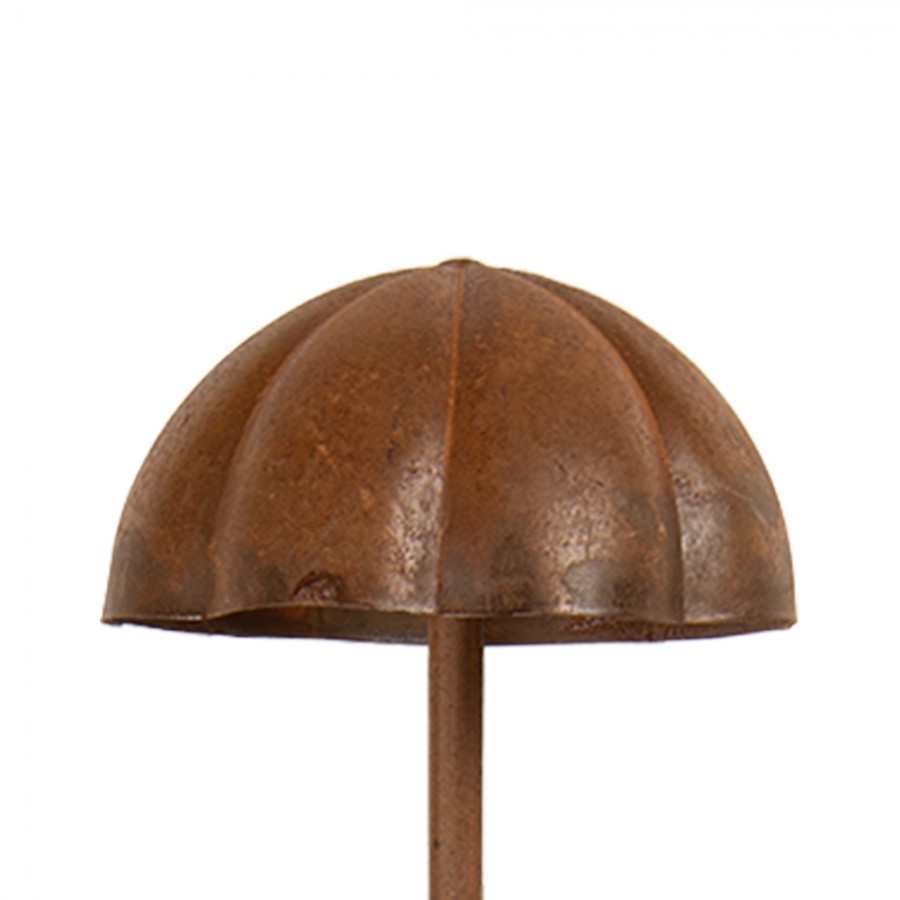 Rustikální rezavý zápich houba - Ø 11*40 cm
