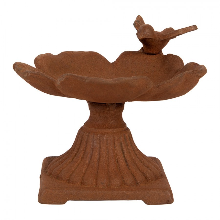 Rustikální rezavé krmítko pro ptáčky - Ø 17*13 cm