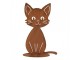 Rustikální rezavá dekorace kočka Cat Rust - 13*11*20 cm Clayre & Eef