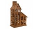 Rezavý svícen ve tvaru domku Rustic Charm - 22*11*32 cm Clayre & Eef