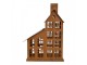 Rezavý svícen ve tvaru domku Rustic Charm - 22*11*32 cm Clayre & Eef