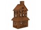 Rezavý svícen ve tvaru domku Rustic Charm - 16*10*31 cm Clayre & Eef