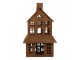 Rezavý svícen ve tvaru domku Rustic Charm - 16*10*31 cm Clayre & Eef