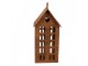 Rezavý svícen ve tvaru domku Rustic Charm - 7*8*15 cm Clayre & Eef