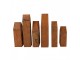 Set 6ks rezavá dekorace ve tvaru domku Rustic Charm - 27*3*14 cm Clayre & Eef