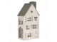 Kovový svícen domek s pískovým povrchem Raw Sand - 16*9*32 cm Clayre & Eef