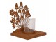Rustikální rezavý svícen s houbičkami Mushroom Rust - 12*12*15 cm Clayre & Eef
