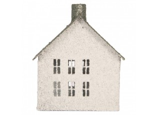 Kovový svícen domek s pískovým povrchem Raw Sand - 12*7*15 cm