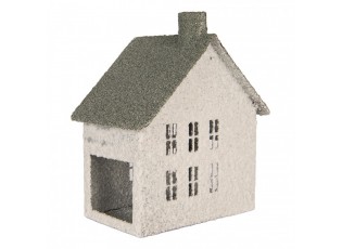 Kovový svícen domek s pískovým povrchem Raw Sand - 12*7*15 cm