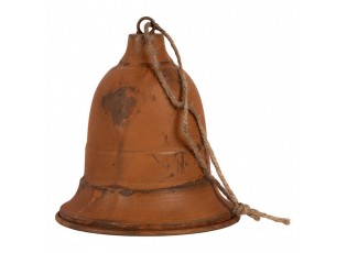 Rustikální rezavý závěsný zvonek Bell Rust L - Ø 25*28 cm