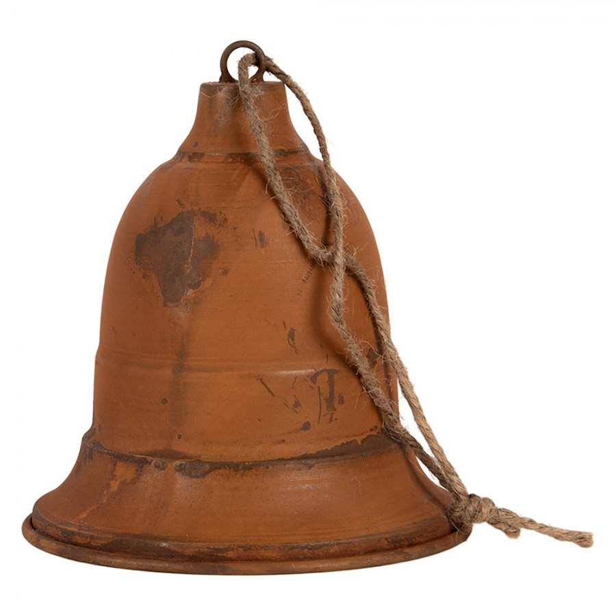 Rustikální rezavý zvonek Bell Rust L - Ø 25*28 cm