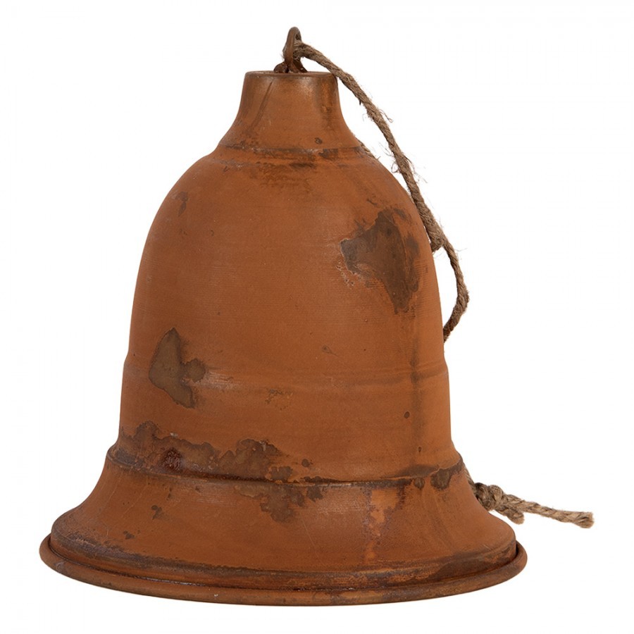 Rustikální rezavý závěsný zvonek Bell Rust L - Ø 25*28 cm Clayre & Eef Rustikální rezavý závěsný zvonek Bell Rust L - Ø 25*28 cm Clayre & Eef
