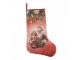 Červená vánoční punčocha Santa M - 25*1*36 cm Clayre & Eef