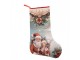 Vánoční punčocha Santa s děvčátkem M - 25*1*36 cm Clayre & Eef