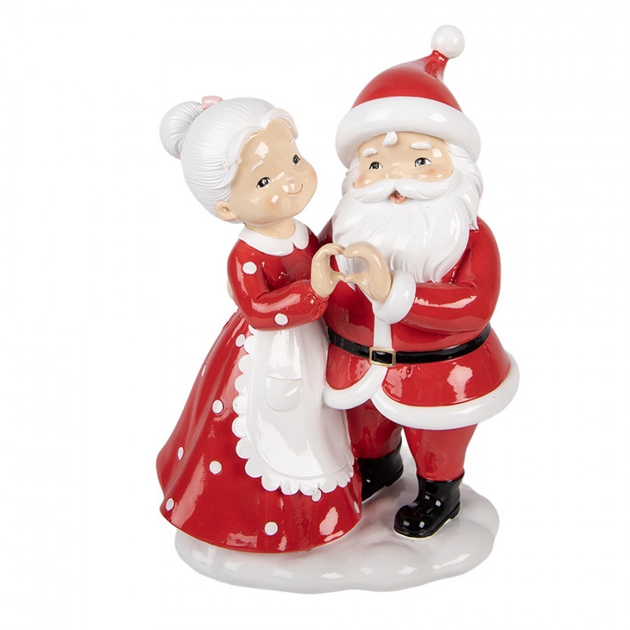 Vánoční figurka Santa Claus a Paní Clausová – 16*10*23 cm Clayre & Eef Vánoční figurka Santa Claus a Paní Clausová – 16*10*23 cm Clayre & Eef
