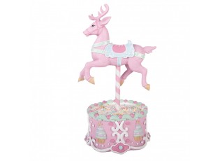 Vánoční dekorace LED cirkusový jelen Pastel Christmas Chic - 17*14*29 cm / 2*AAA