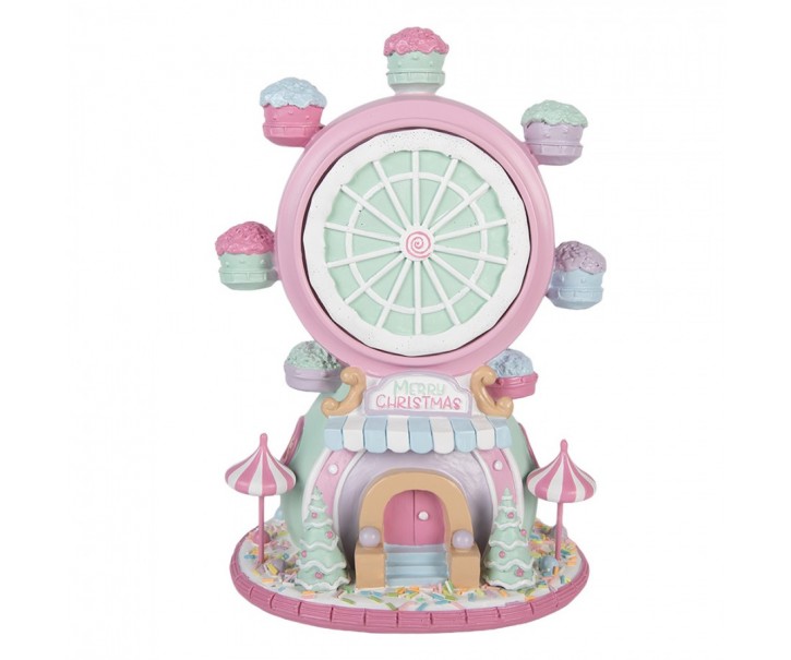 Vánoční dekorace Cupcake kolo Pastel Christmas Chic - 23*17*31 cm / 2*AA Clayre & Eef