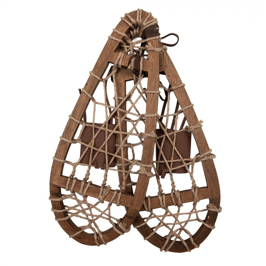 Hnědá antik dekorace sněžnice Snowshoes Vintage - 20*6*35 cm Clayre & Eef Hnědá antik dekorace sněžnice Snowshoes Vintage - 20*6*35 cm Clayre & Eef