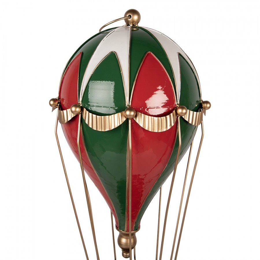 Vánoční kovová dekorace horkovzdušný balón- Ø 28*66 cm Clayre & Eef Vánoční kovová dekorace horkovzdušný balón- Ø 28*66 cm Clayre & Eef