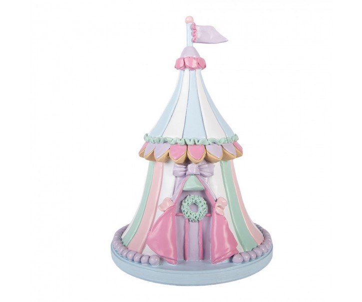 Vánoční dekorace figurka cirkusový stan Pastel Christmas Chic - Ø 20*29 cm Clayre & Eef