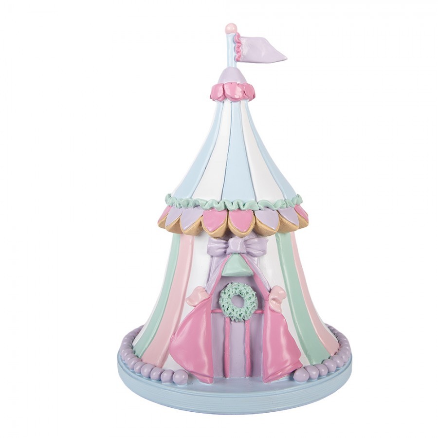 Vánoční dekorace figurka cirkusový stan Pastel Christmas Chic - Ø 20*29 cm