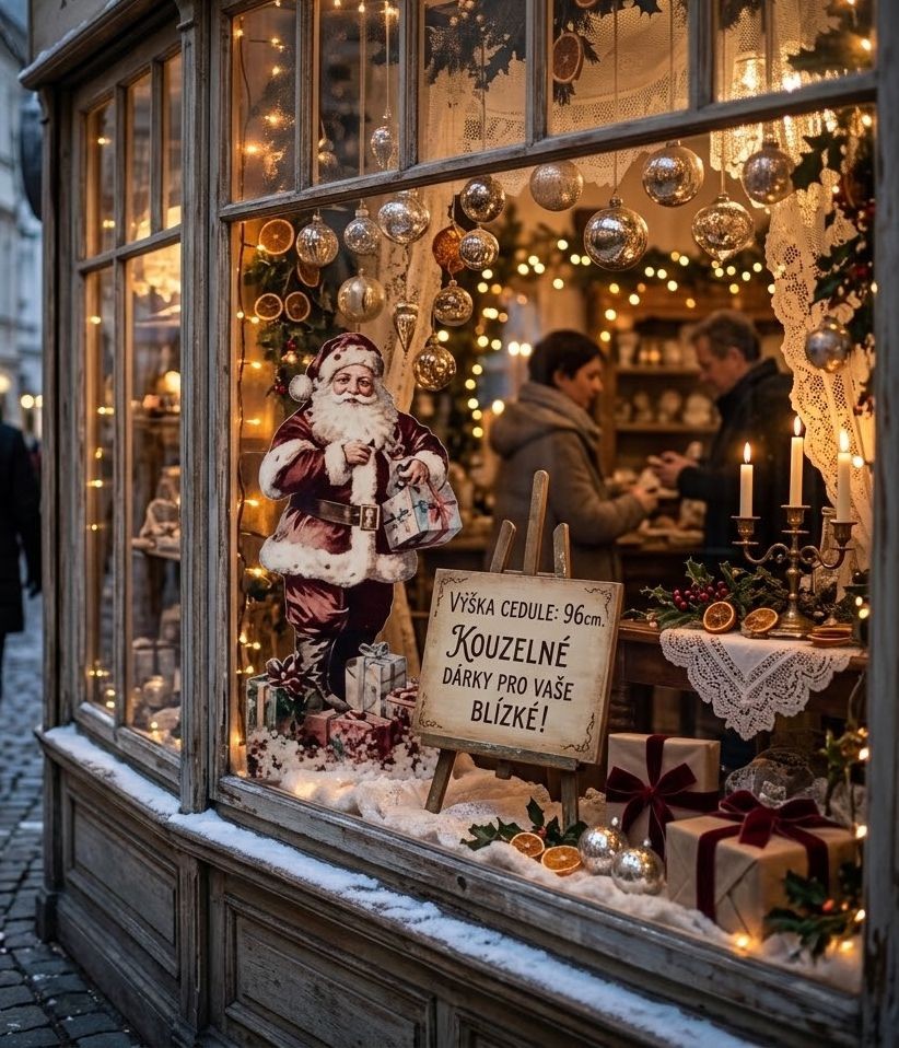 Vánoční kovová stojací cedule Santa Claus - 50*2*96 cm Clayre & Eef Vánoční kovová stojací cedule Santa Claus - 50*2*96 cm Clayre & Eef