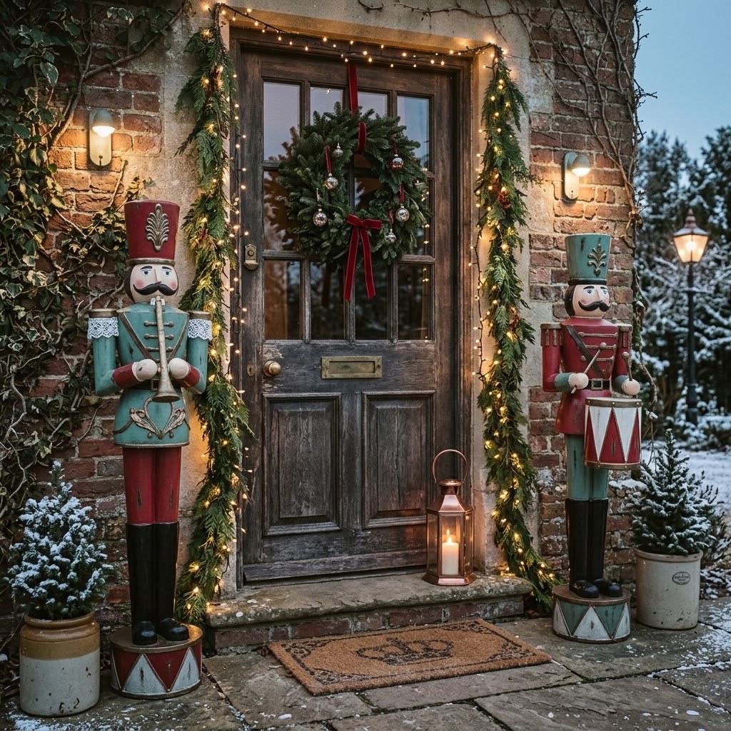 Kovová dekorace Louskáček Nutcracker s trubkou - 33*27*121 cm Clayre & Eef Kovová dekorace Louskáček Nutcracker s trubkou - 33*27*121 cm Clayre & Eef