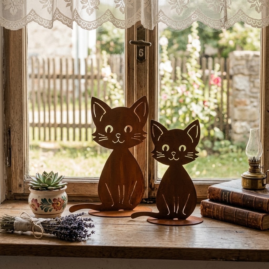 Rustikální rezavá dekorace kočka Cat Rust - 17*13*25 cm Clayre & Eef Rustikální rezavá dekorace kočka Cat Rust - 17*13*25 cm Clayre & Eef