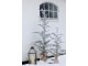 Zasněžený vánoční borovicový stromek v jutě a se šiškami Pine Tree - 55*120 cm Chic Antique