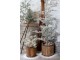 Zasněžený vánoční borovicový stromek v jutě a se šiškami Pine Tree - 65*180 cm Chic Antique