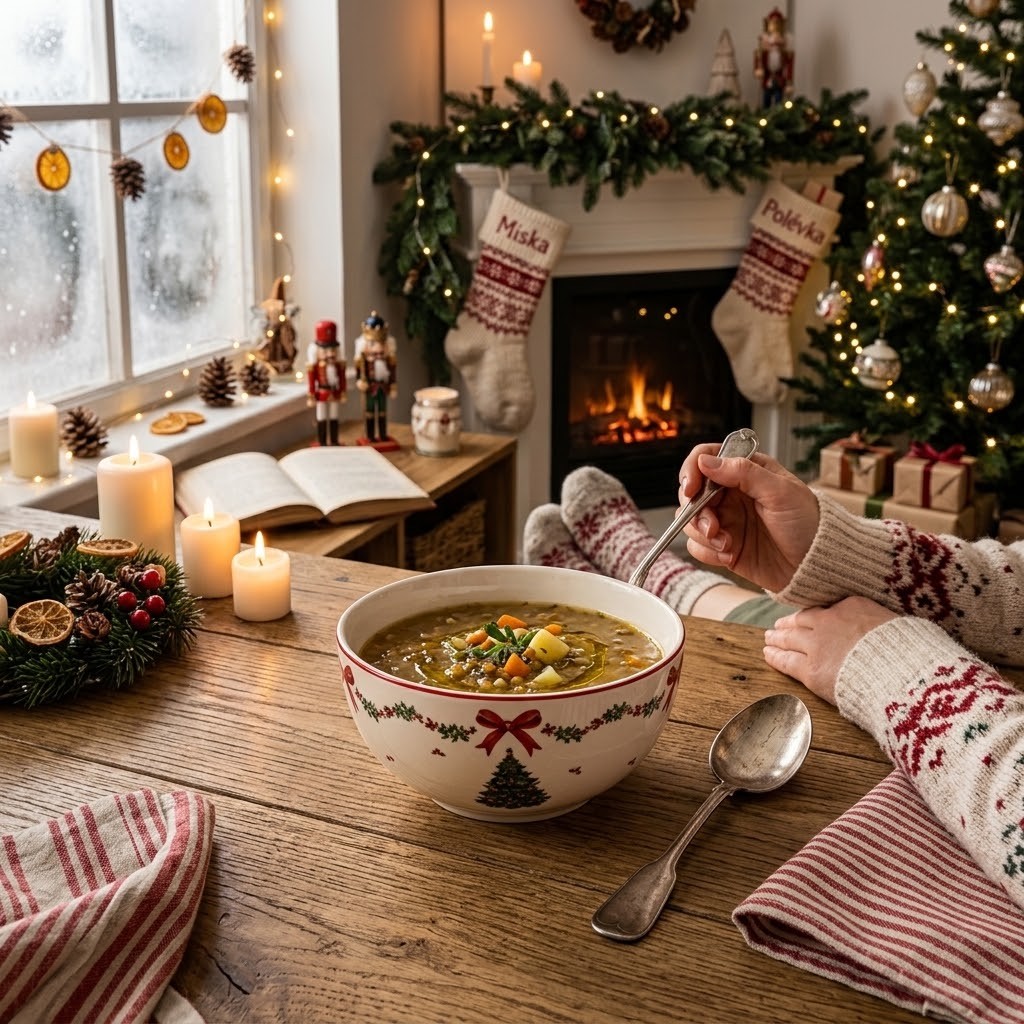 Miska na polévku se stromky Christmas Harmony - Ø 14*7 cm / 500 ml Clayre & Eef Miska na polévku se stromky Christmas Harmony - Ø 14*7 cm / 500 ml Clayre & Eef